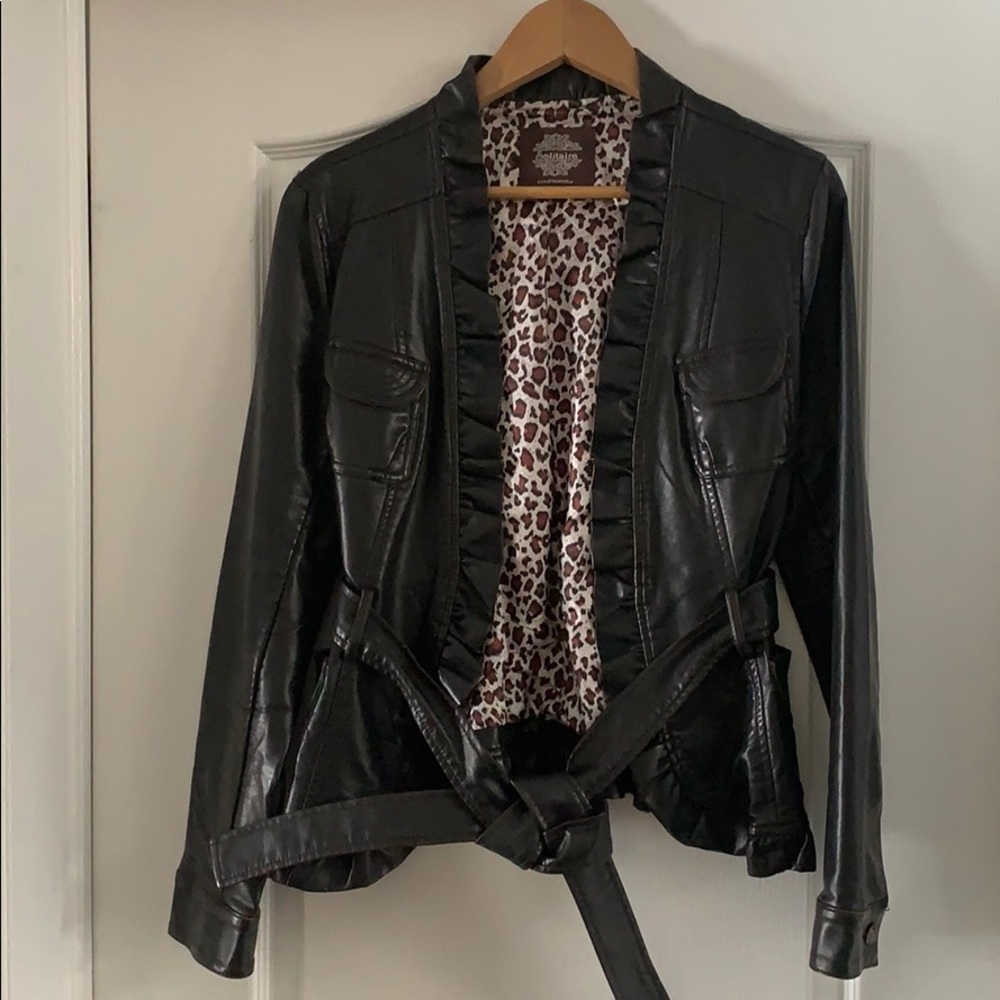 Brown faux leather jacket